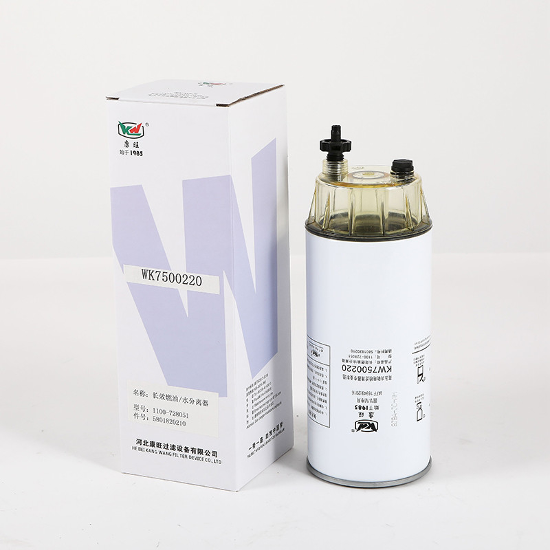 ตําแหน่งการติดตั้ง Spin On Fuel Water Separating Filter สําหรับระบบเครื่องยนต์ KW7500220